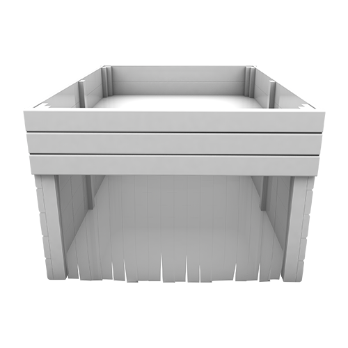 Mähroboter Garage 2in1 mit Fläche für Blumen / Gemüse