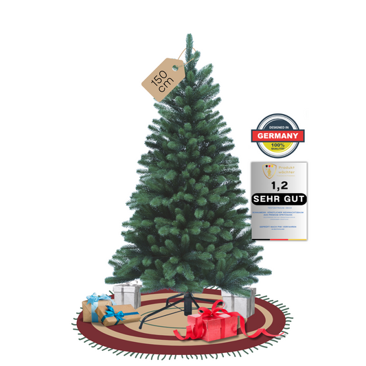 SCHAUMEX Künstlicher Weihnachtsbaum aus 100% Premium Spritzguss - Höhe: 150 cm ohne LED Beleuchtung ( PE-BO150 )