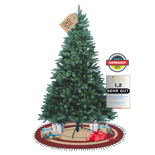 SCHAUMEX Künstlicher Weihnachtsbaum aus 100% Premium Spritzguss - Höhe: 240cm ohne LED Beleuchtung ( PE-BO240 )