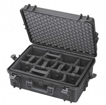 MAX505 - Hartschalen Transportkoffer - Maße 555 x 428 x 211mm ( Viele Ausführungen wählbar)