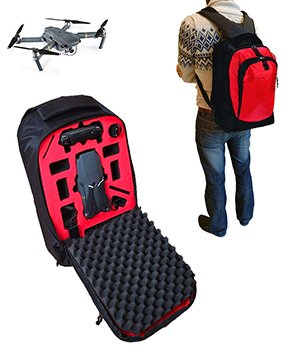 Profi Transport Rucksack passend für DJI Mavic Pro mit umfangreichen Platz für viele Akkus und Zubehör von MC-CASES.com