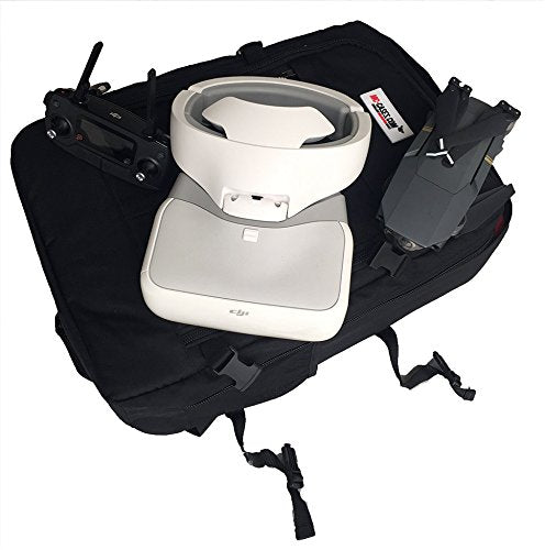 MC-CASES ® Professioneller Rucksack passend für DJI Mavic Pro mit Platz für Akkus und viel Zubehör (DJI Goggles auch RE und Mavic Pro Kombo Rucksack Schwarz)