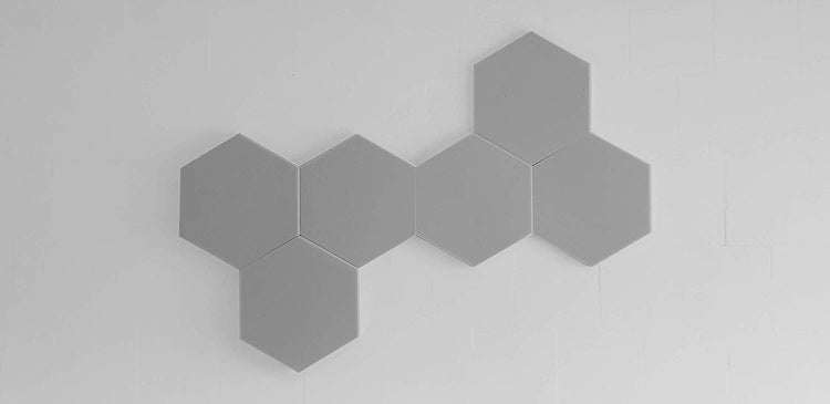 6x Basotect® G+ Schall-Absorber-Platten – Hexagon