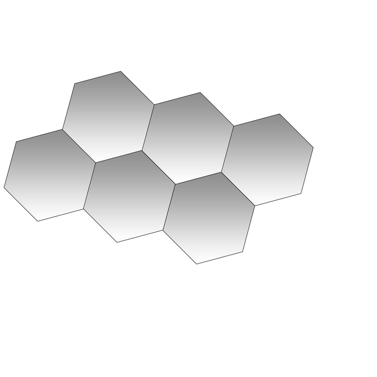 6x Basotect® G+ Schall-Absorber-Platten – Hexagon