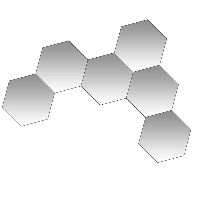 6x Basotect® G+ Schall-Absorber-Platten – Hexagon