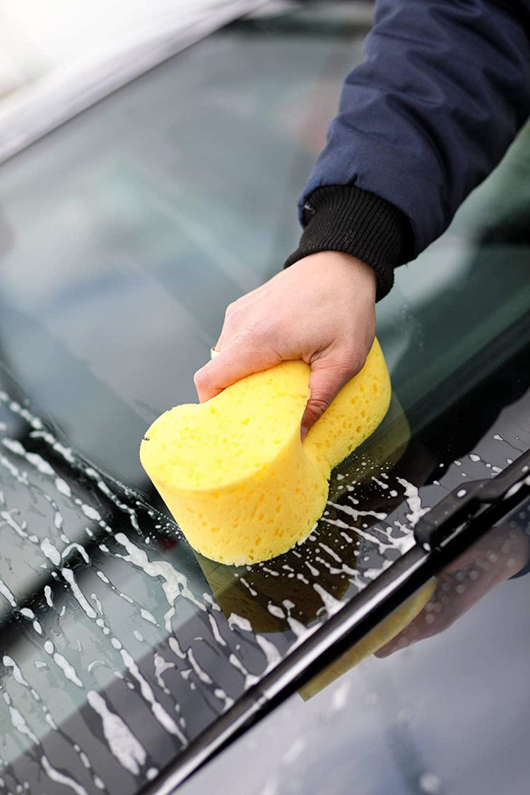 SCHAUMEX® 3er Set Jumbo Autoschwamm – lackschonend, kratzfrei, saugstark, entfernt Schmutz mühelos, Reinigung außen und innen, Felgen und Lack – Made in Germany