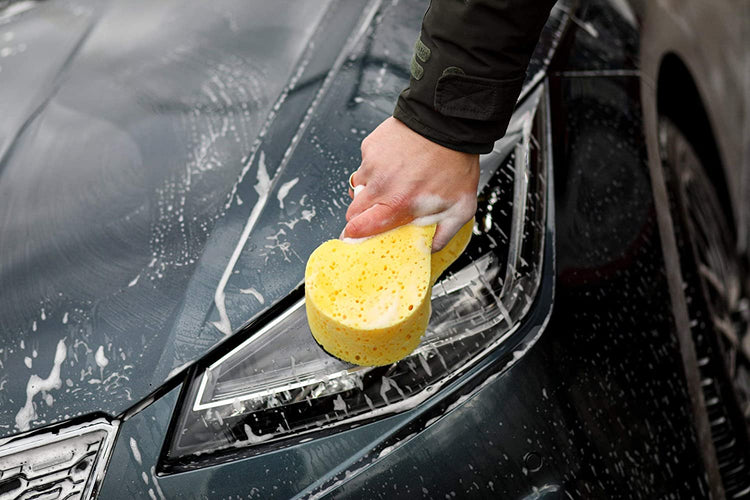 SCHAUMEX® 3er Set Jumbo Autoschwamm – lackschonend, kratzfrei, saugstark, entfernt Schmutz mühelos, Reinigung außen und innen, Felgen und Lack – Made in Germany