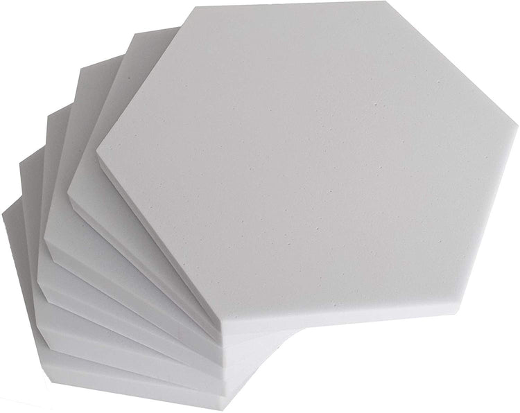 6x Basotect® G+ Schall-Absorber-Platten – Hexagon