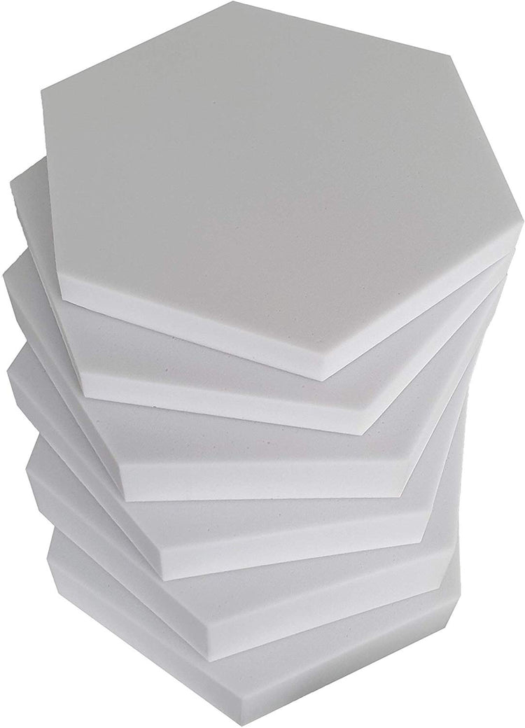 6x Basotect® G+ Schall-Absorber-Platten – Hexagon