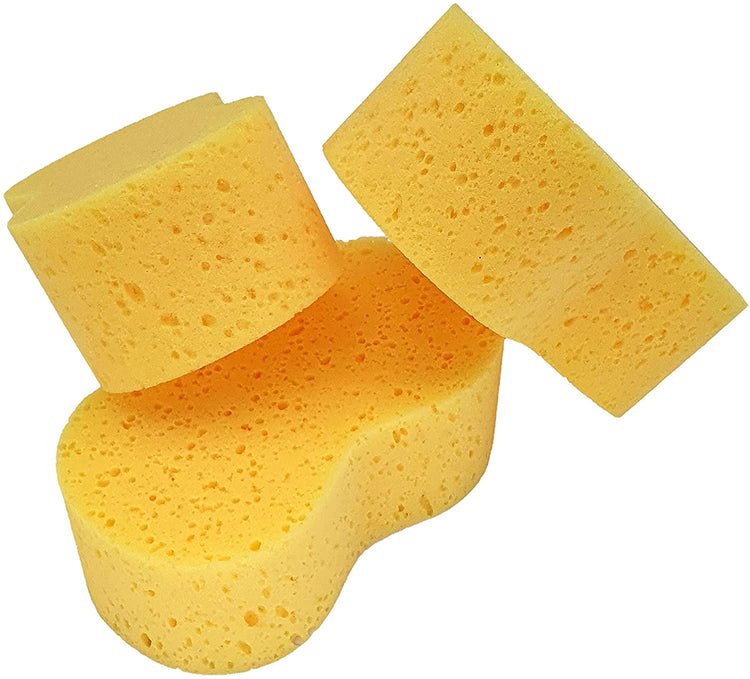 SCHAUMEX® 3er Set Jumbo Autoschwamm – lackschonend, kratzfrei, saugstark, entfernt Schmutz mühelos, Reinigung außen und innen, Felgen und Lack – Made in Germany