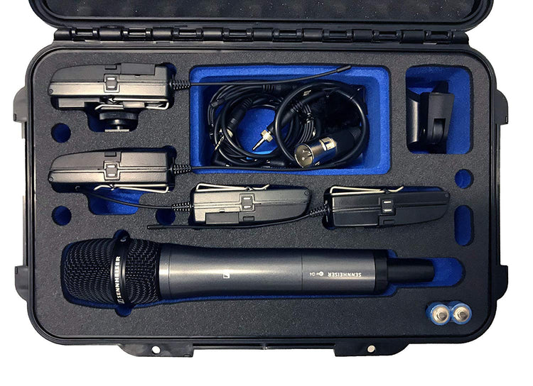 MC-CASES ® Koffer für Sennheiser Evolution Wireless G4 Serie – Sennheiser EW G4 - Viel Platz für Zubehör z.B. 4X Taschensender -