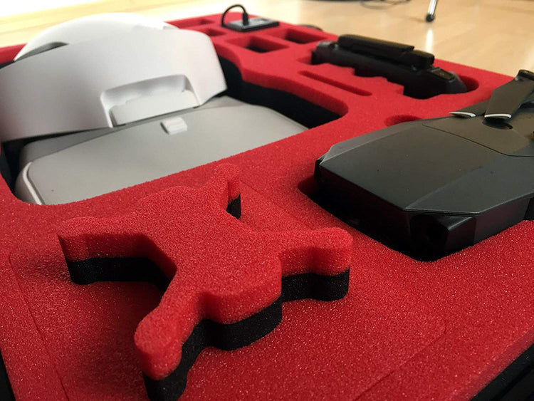 Transportkoffer für DJI Goggles / RE Edition (zusammengesetzt) und DJI Mavic Pro / Platinum mit Platz für 4 Akkus und Zubehör von MC-CASES - Outdoor Koffer - IP67 Wasserdicht!