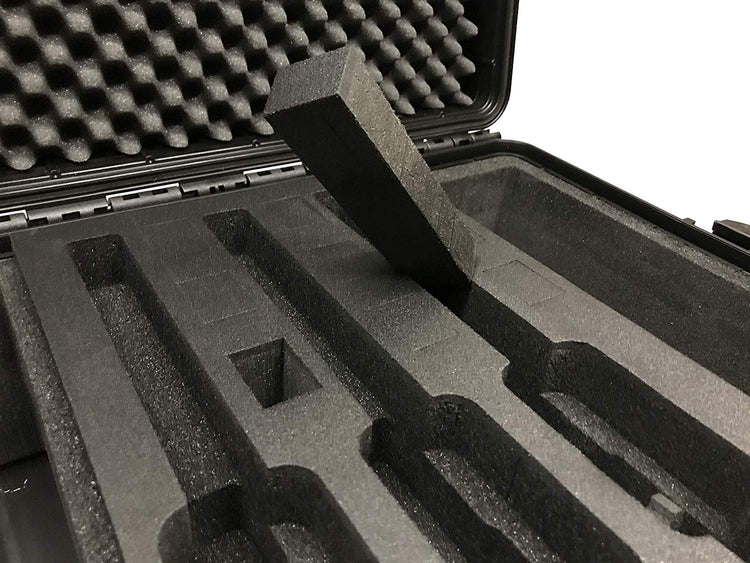 MC-CASES ® Professioneller Pistolenkoffer für bis zu 5 Pistolen und 9 Magazine – Waffenkoffer für Pistolen – Kurzwaffenkoffer