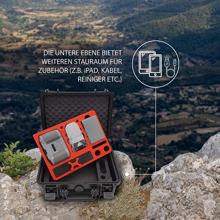 MC-CASES® Koffer für DJI Mini 2 und Zubehör - Explorer Edition für die Fly More Combo -