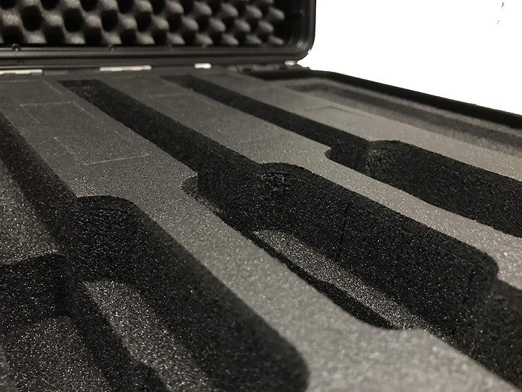 MC-CASES ® Professioneller Pistolenkoffer für bis zu 5 Pistolen und 9 Magazine – Waffenkoffer für Pistolen – Kurzwaffenkoffer