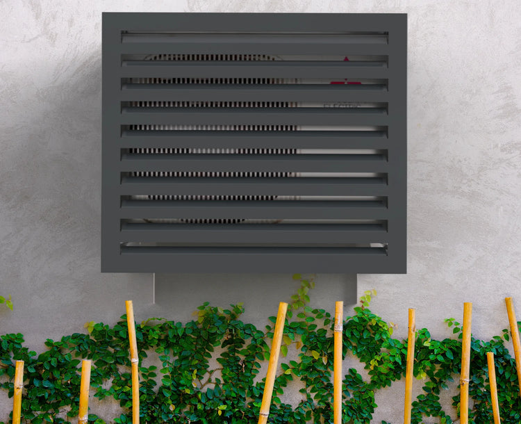 Abdeckung / Schutzhaube "Blade" für außen Klimaanlage / Klimagerät oder Wärmepumpe sowie für Poolfilteranlagen aus hochwertigem Verbundaluminium