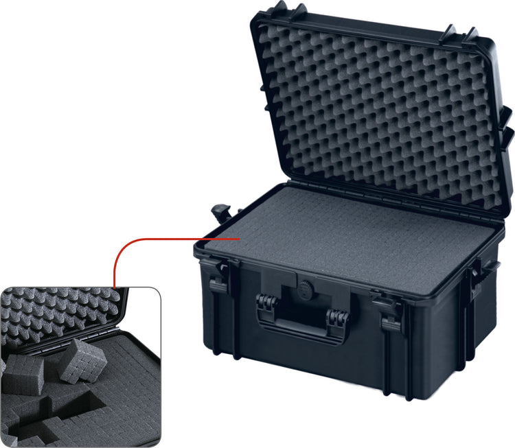 SOCASE 520- Hartschalen Transportkoffer - Außenmaß: 574 x 361 x 225mm (Viele Ausführungen)