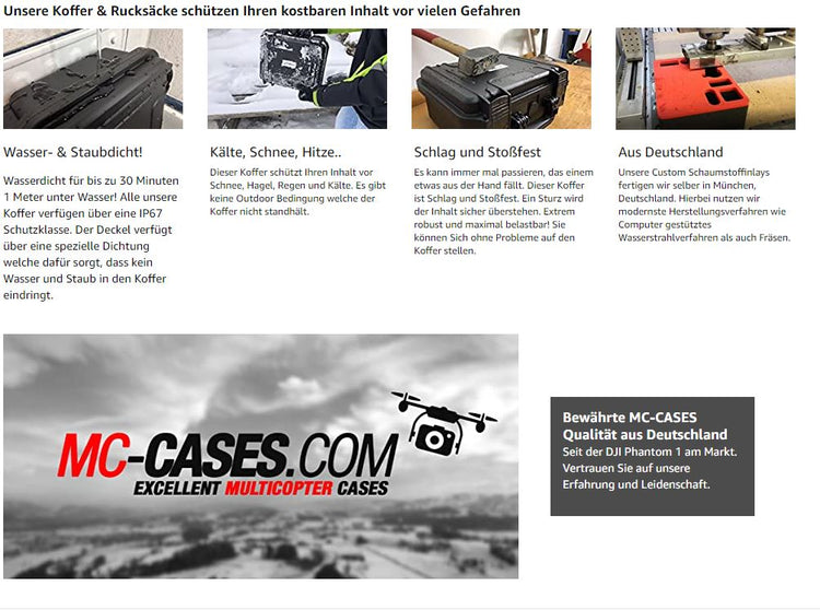 MC-CASES Koffer für DJI Mavic 3 - Kompakt Edition - In Deutschland hergestellt