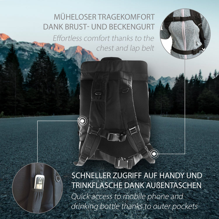 MC-CASES® Rucksack für DJI Mavic 3 Pro - Extrem komfortabel - Viel Platz - Made in Germany