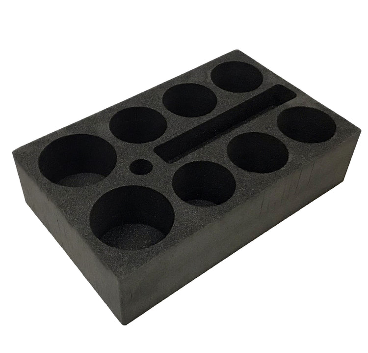 SCHAUMEX® Flaschenhalter aus Schaumstoff – Platz für 8 Flaschen/Getränke – Camping Wohnwagen, Wohnmobile, Boote