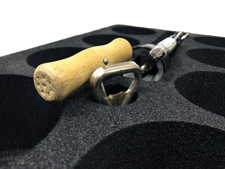 SCHAUMEX® Flaschenhalter aus Schaumstoff – Platz für 8 Flaschen/Getränke – Camping Wohnwagen, Wohnmobile, Boote