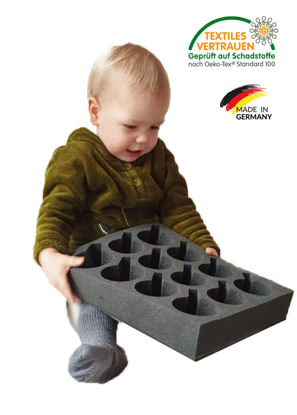 SCHAUMEX® Tassen- & Becherhalter - Platz für 12 Stück - Schaumstoff für Camping Wohnwagen..