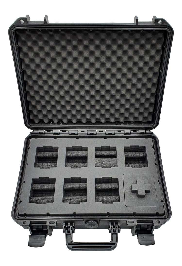 MC-CASES® Uhrenkoffer Transportkoffer für bis zu 8 Uhren - Wasserdicht - Abschließbar - Extrem geschützt -