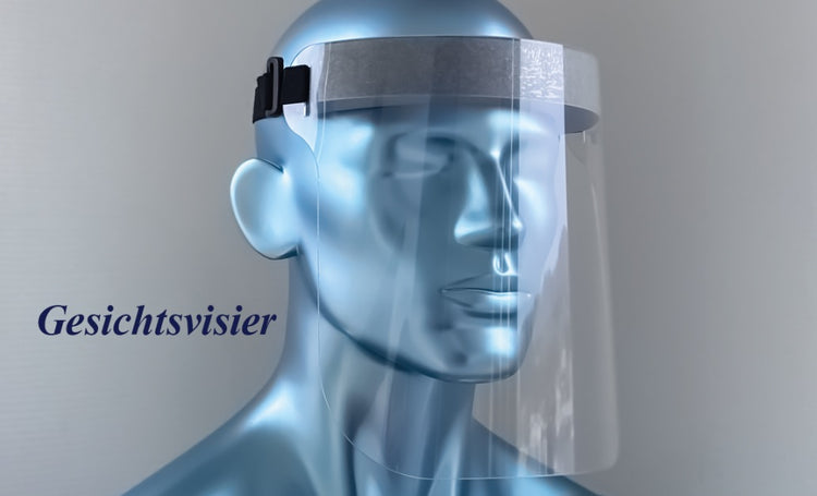 Gesichtsvisier - sehr hochwertig - PET Kunststoff Schutzschild Gesichtsschild