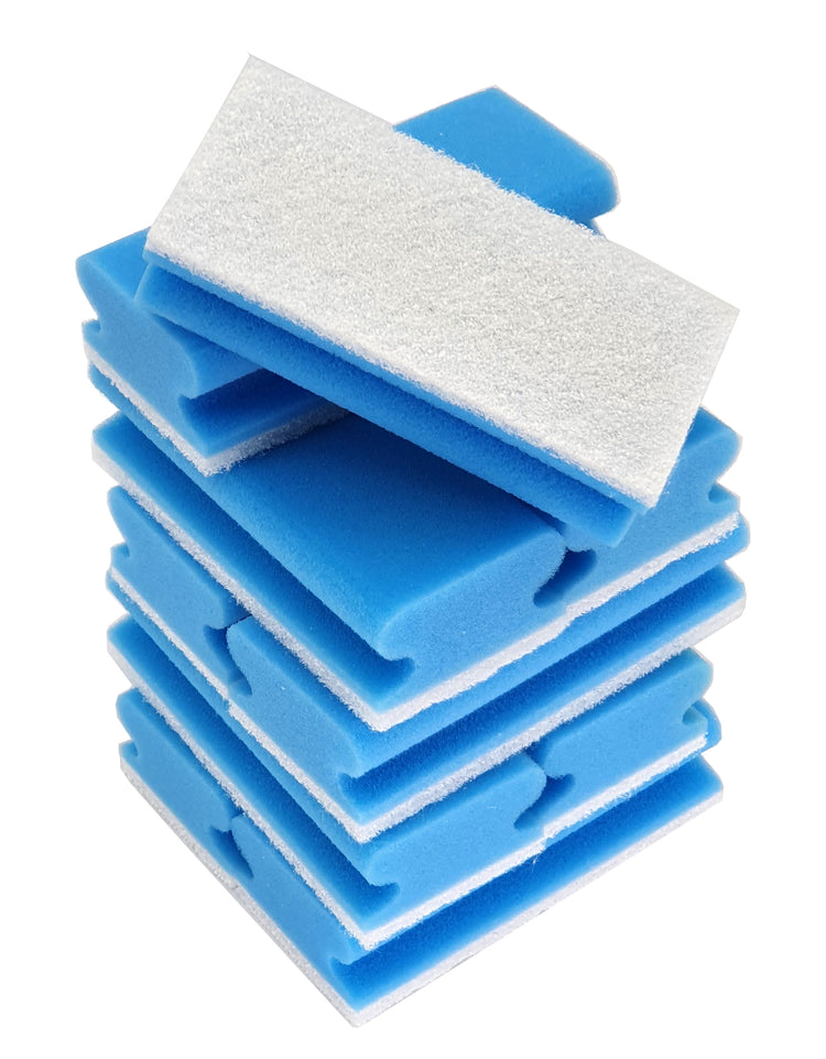 10er Set Kratzfreier Putzschwamm, Soft, waschbar, Haushaltsschwamm, mit Vlies und Griffmulde