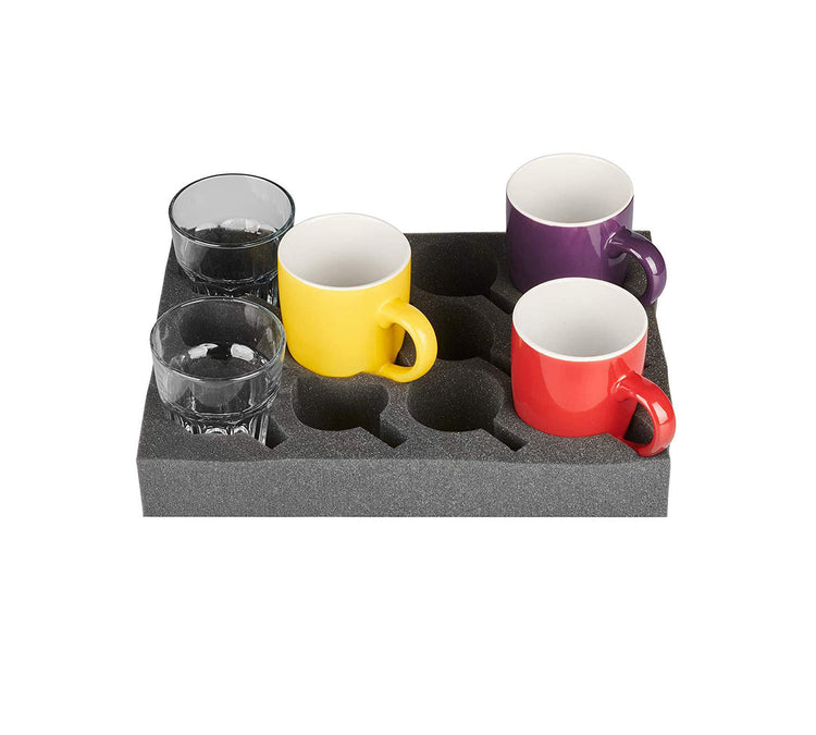 Tassenhalter Glashalter Gläserhalter Platz für 12 Stück - Schaumstoff für Camping Wohnwagen Wohnmobile Boote Schiffe