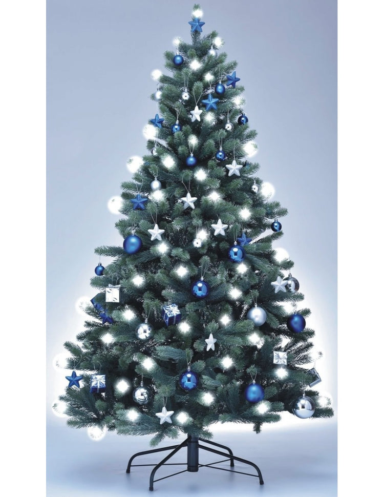 Schaumex Weihnachtsdekoration im Set mit bis zu 84 Teilen - Blau Silber