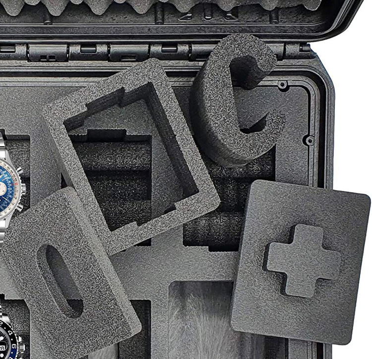 MC-CASES ® Uhrenkoffer Transportkoffer für bis zu 4 Uhren - Reisekoffer - Wasserdicht - Abschließbar - Perfekt für Reisen - Extrem geschützt -