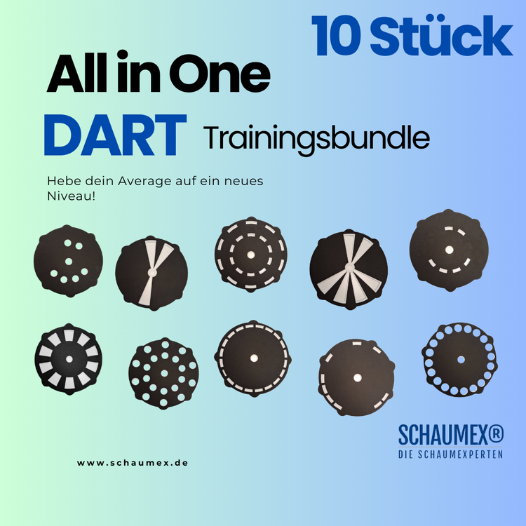 10er Set Focus Foam Zieltrainer Dart Training Abdeckung Schaumstoff Präzisionstraining Pad