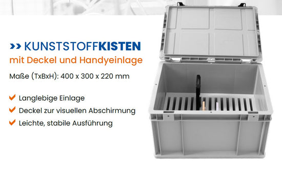 aufbewahrung von klassenarbeiten Handybox zur sicheren Smartphone-Aufbewahrung für Schulklassen und Co