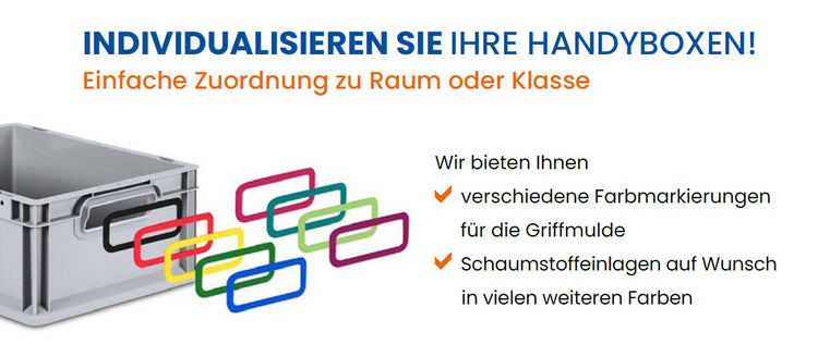 Handybox zur sicheren Smartphone-Aufbewahrung für Schulklassen und Co – Made in Germany