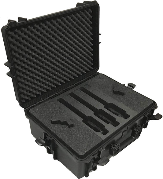 MC-CASES ® Professioneller Pistolenkoffer für bis zu 5 Pistolen und 9 Magazine – Waffenkoffer für Pistolen – Kurzwaffenkoffer