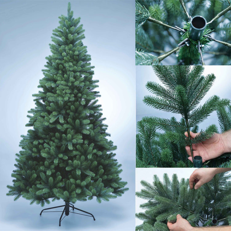 SCHAUMEX Künstlicher Weihnachtsbaum - Höhe: 240cm ohne LED Beleuchtung aus Premium Spritzguss  ( PE-BO240 )
