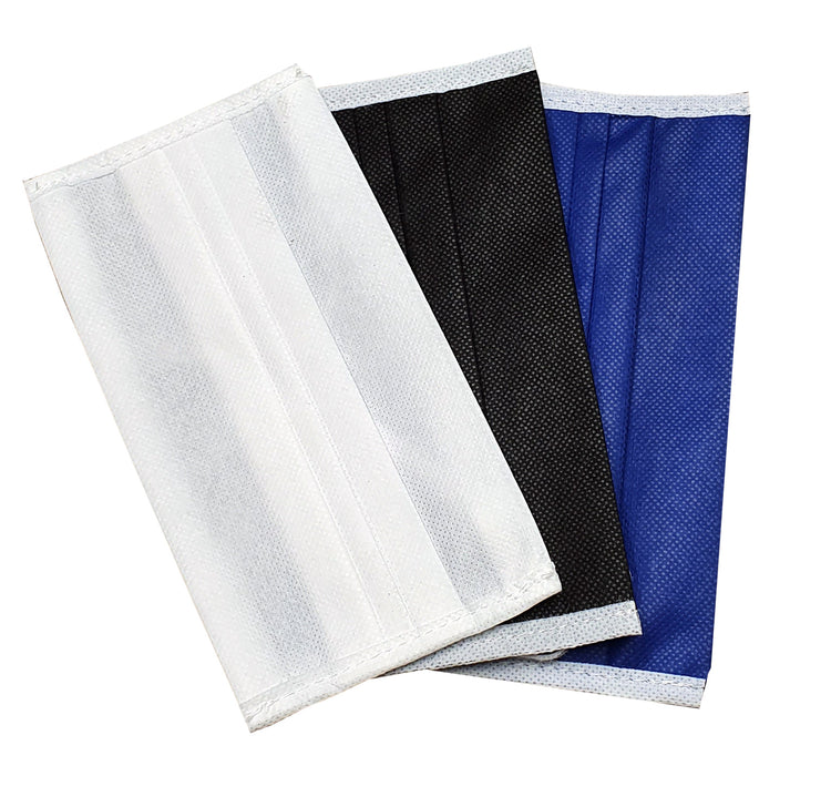 3 Farben Mehrweg Stoffmasken Set aus Textil - 2 lagig - Vliesstoff - Farbe: Farbmix -  mehrfach waschbar bei 60°C