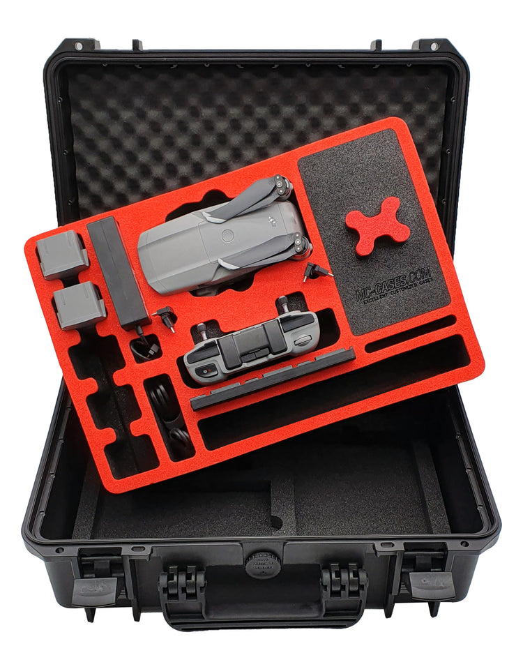MC-CASES® Koffer für DJI Mavic Air 2S oder Air 2 auch mit DJI Smart Controller - Explorer Edition - Platz für bis zu 9 Akkus -