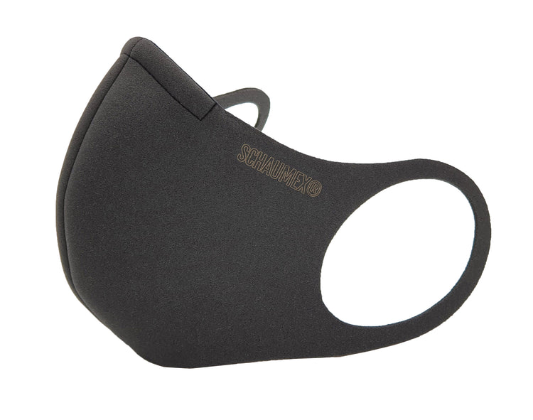PREMIUM Softmaske mit Nasendraht aus Spezialschaumstoff - perfekt für Brillenträger - Farbe Crème oder Schwarz