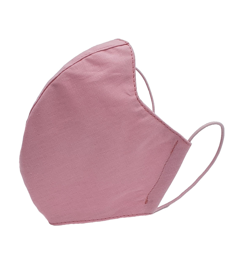 Behelfs- Mund und Nasenmasken aus 100% Baumwolle - 3 Lagen - Farbe: Rosa
